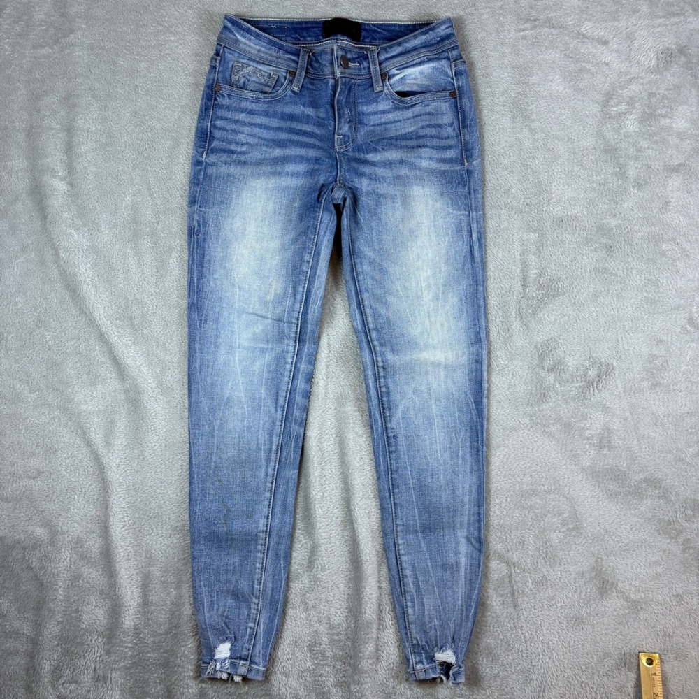 Buckle Black Jeans Womens 24 (Fits 26x26) Fit No. 53 Ankle Skinny Whiskered Fade